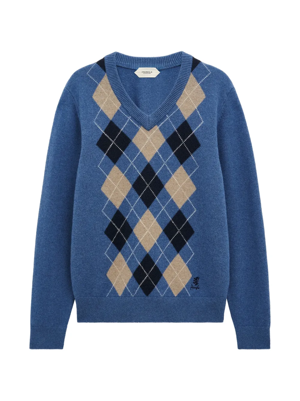 Pringle of Scotland argyle V-neck sweater - Blu