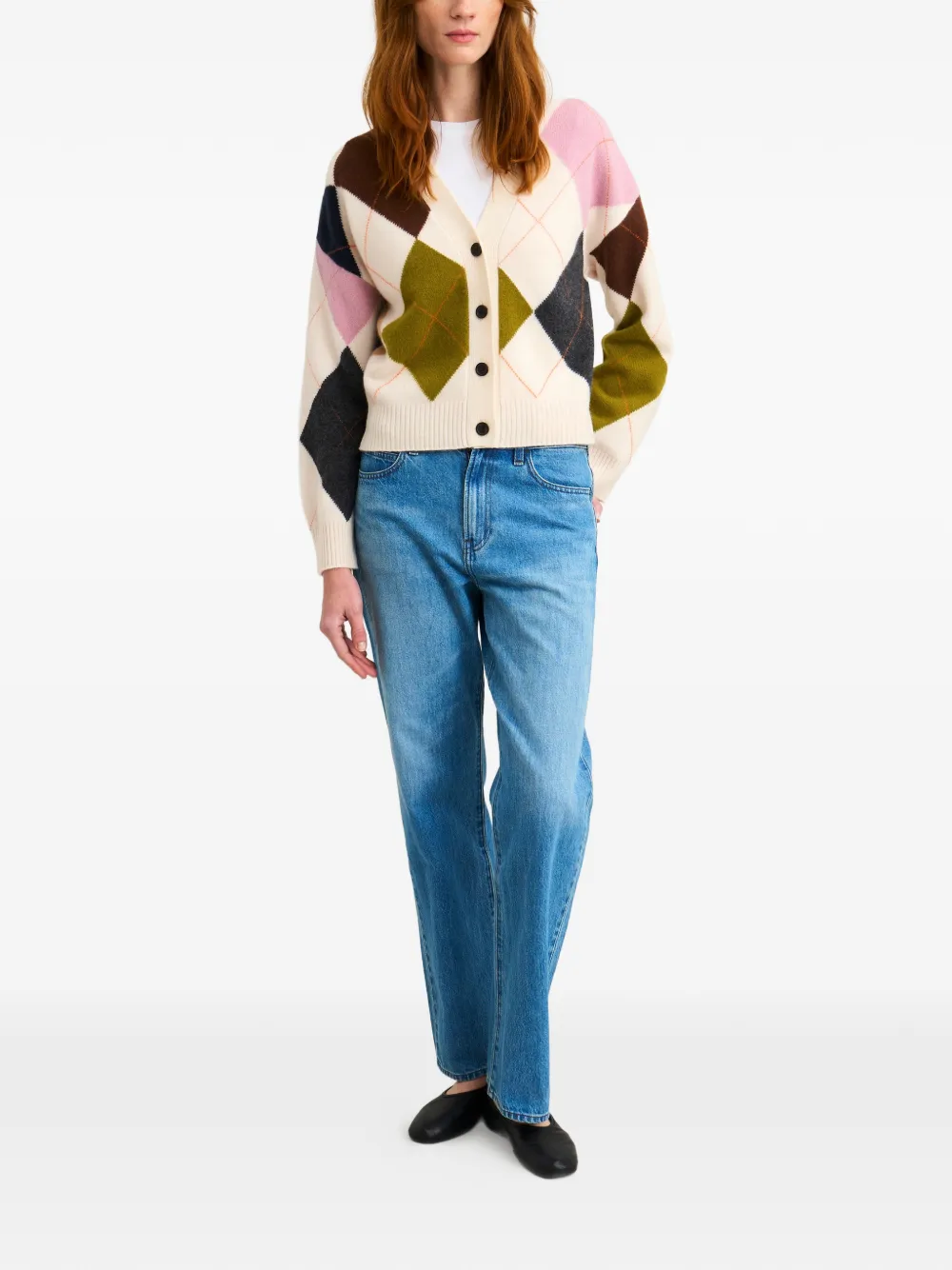  Pringle Of Scotland Argyle Buttoned Cardigan - Neutrals 