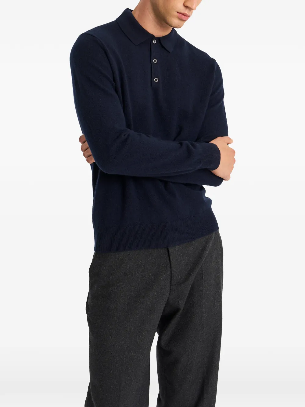 Pringle of Scotland Kasjmier poloshirt Blauw