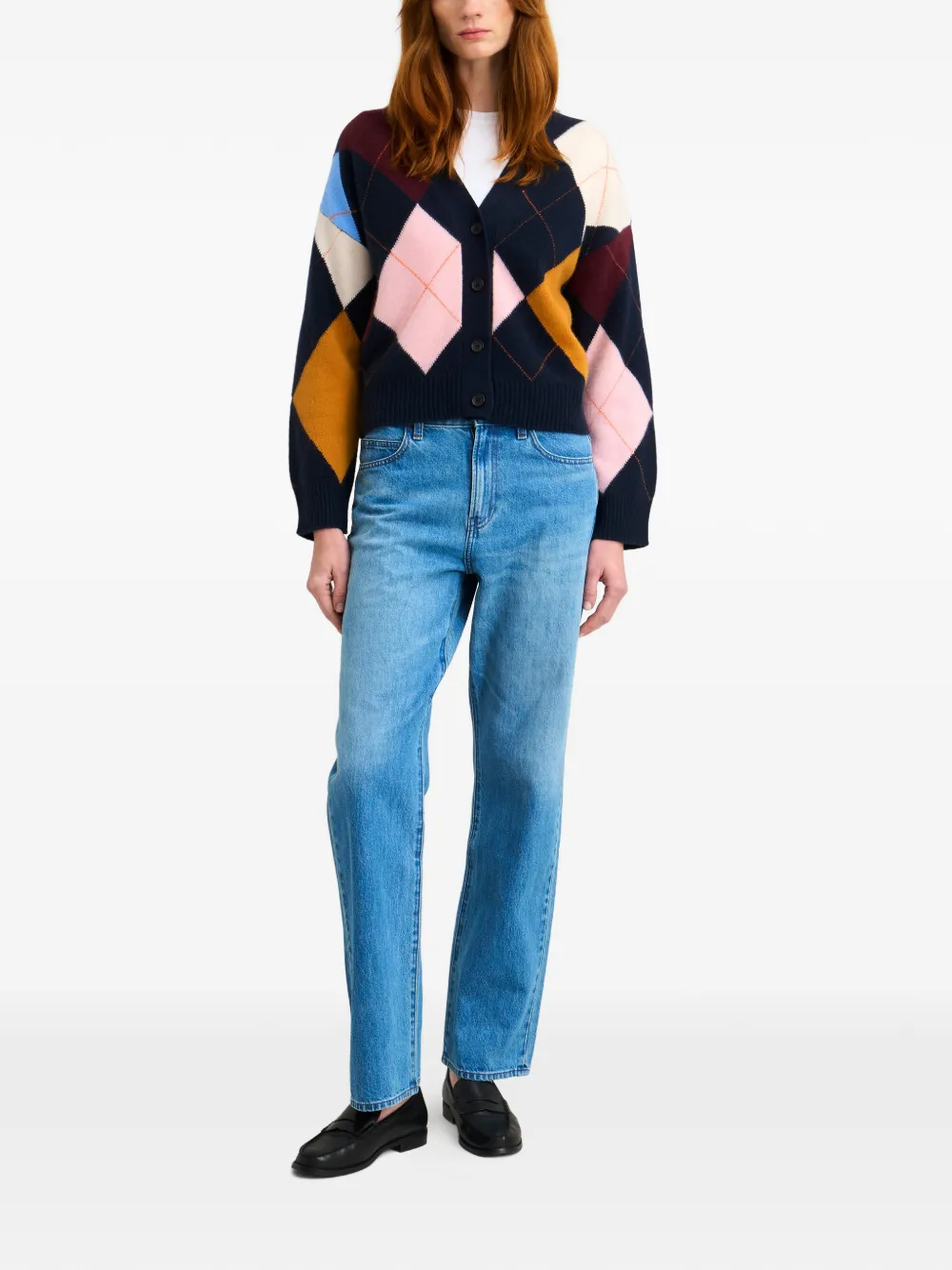  Pringle Of Scotland Argyle Buttoned Cardigan - Blue 