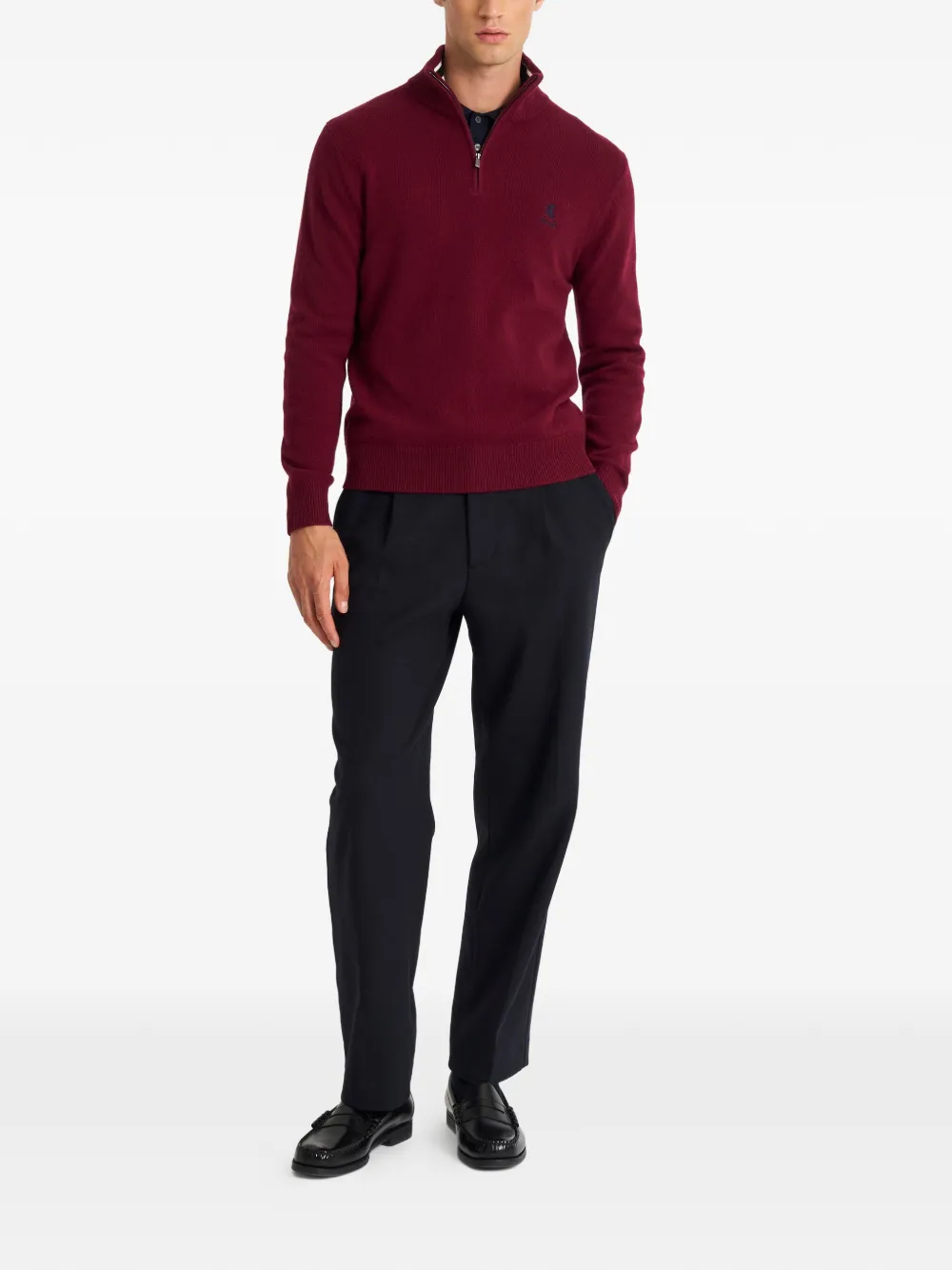 Pringle of Scotland Poloshirt met rits Rood