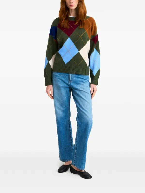 Pringle Of Scotland Argyle crew-neck Sweater | Green | FARFETCH