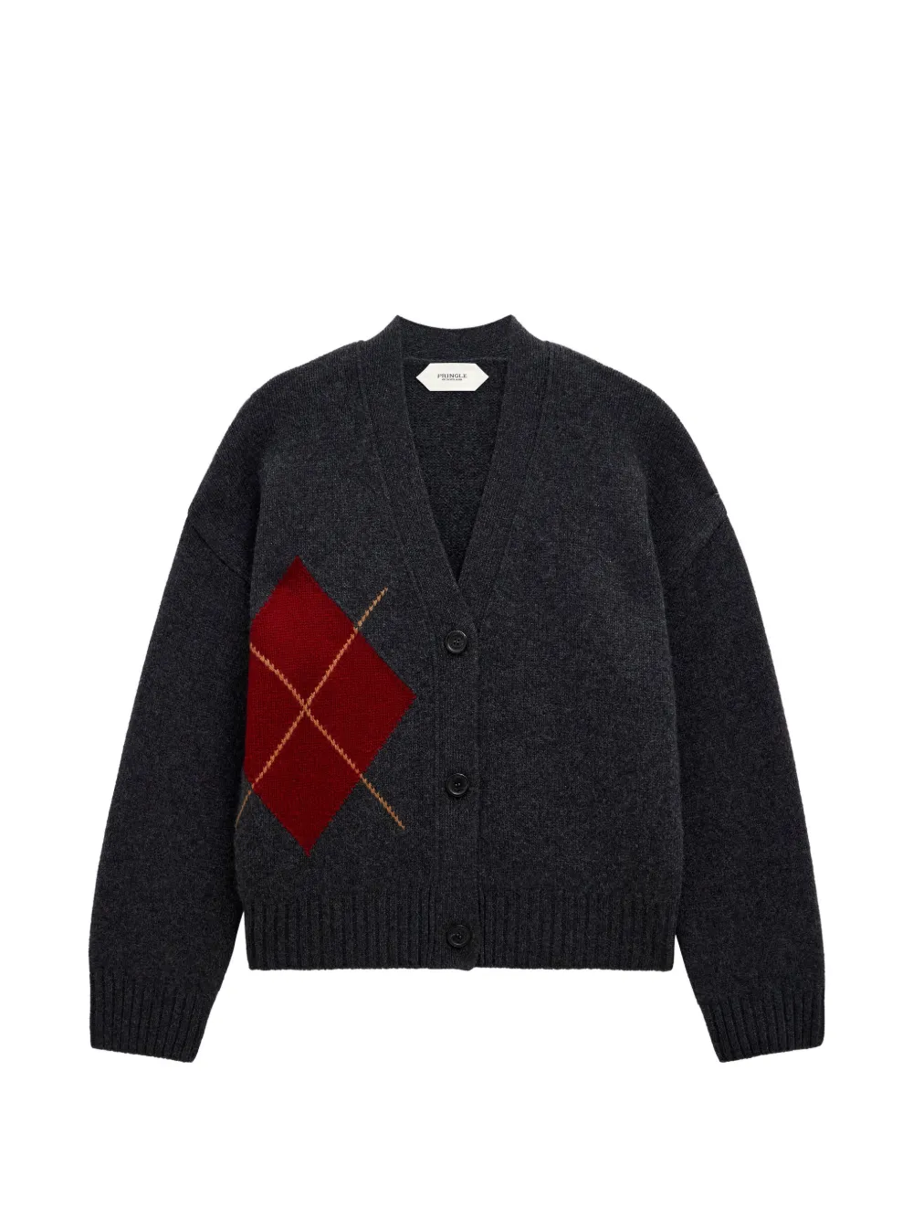 Pringle of Scotland argyle cashmere cardigan - Grigio