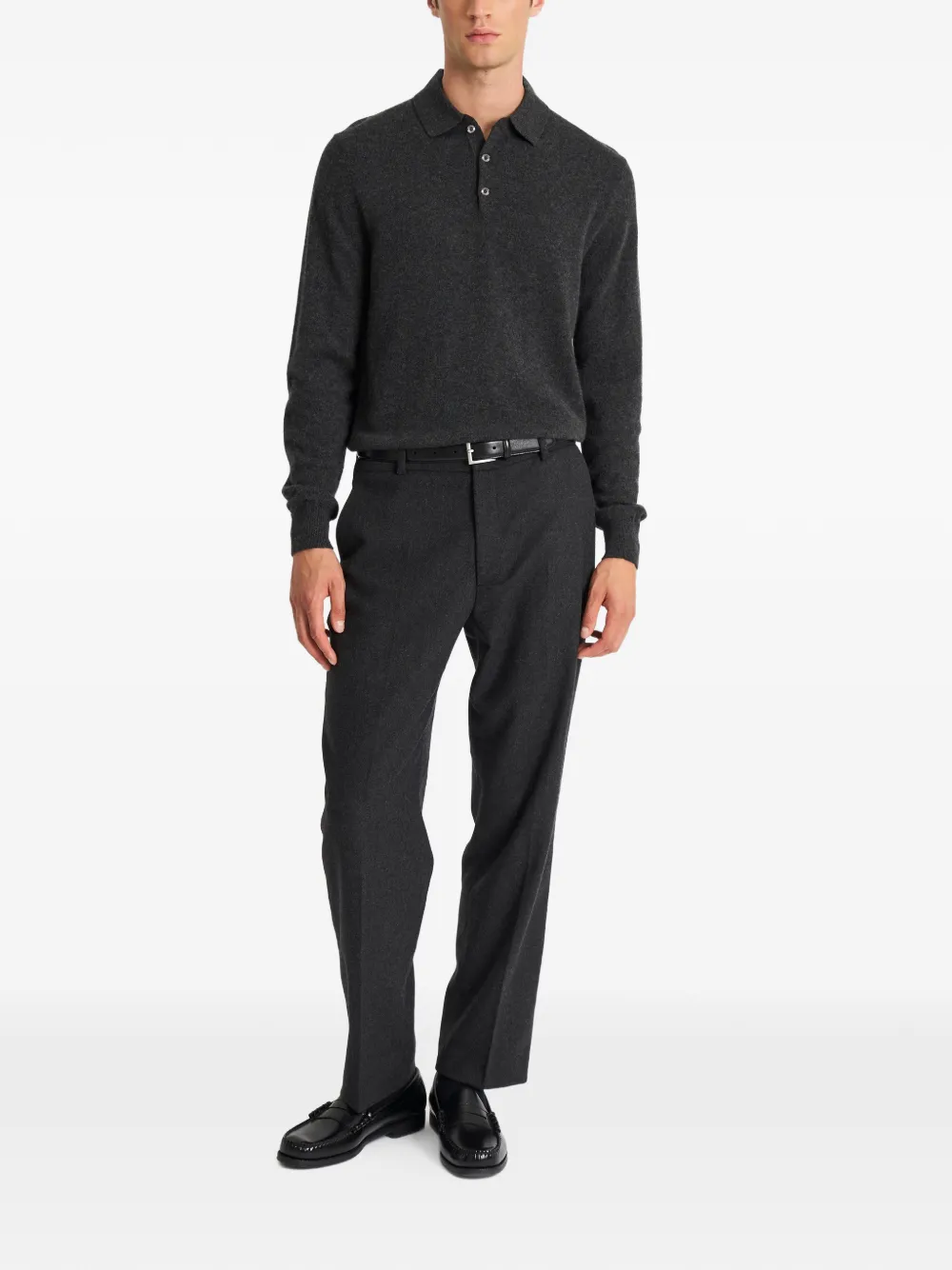 Pringle of Scotland Poloshirt met lange mouwen Grijs