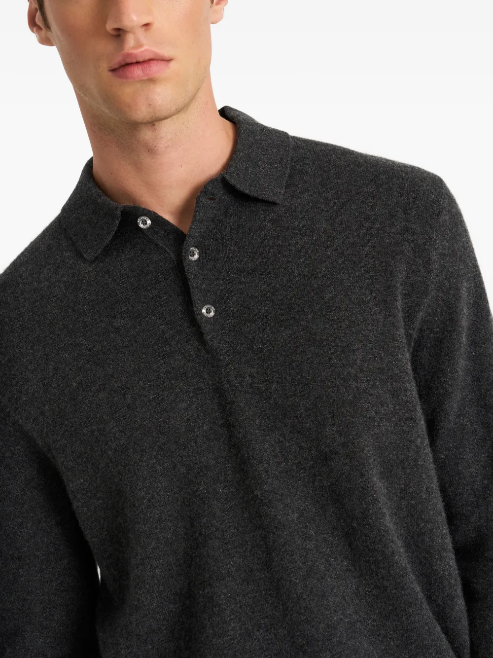 Pringle of Scotland Poloshirt met lange mouwen Grijs