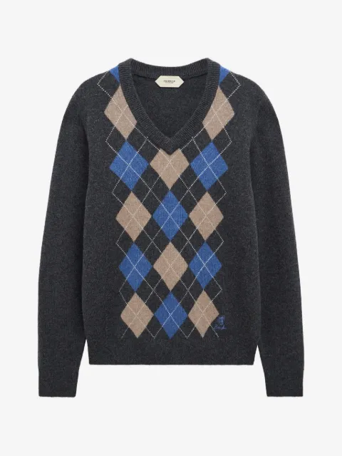 Pringle of Scotland argyle V-neck sweater
