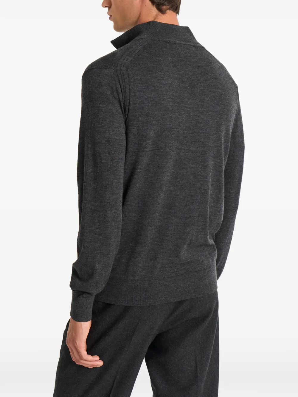 Quarter-Zip Wool Sweater