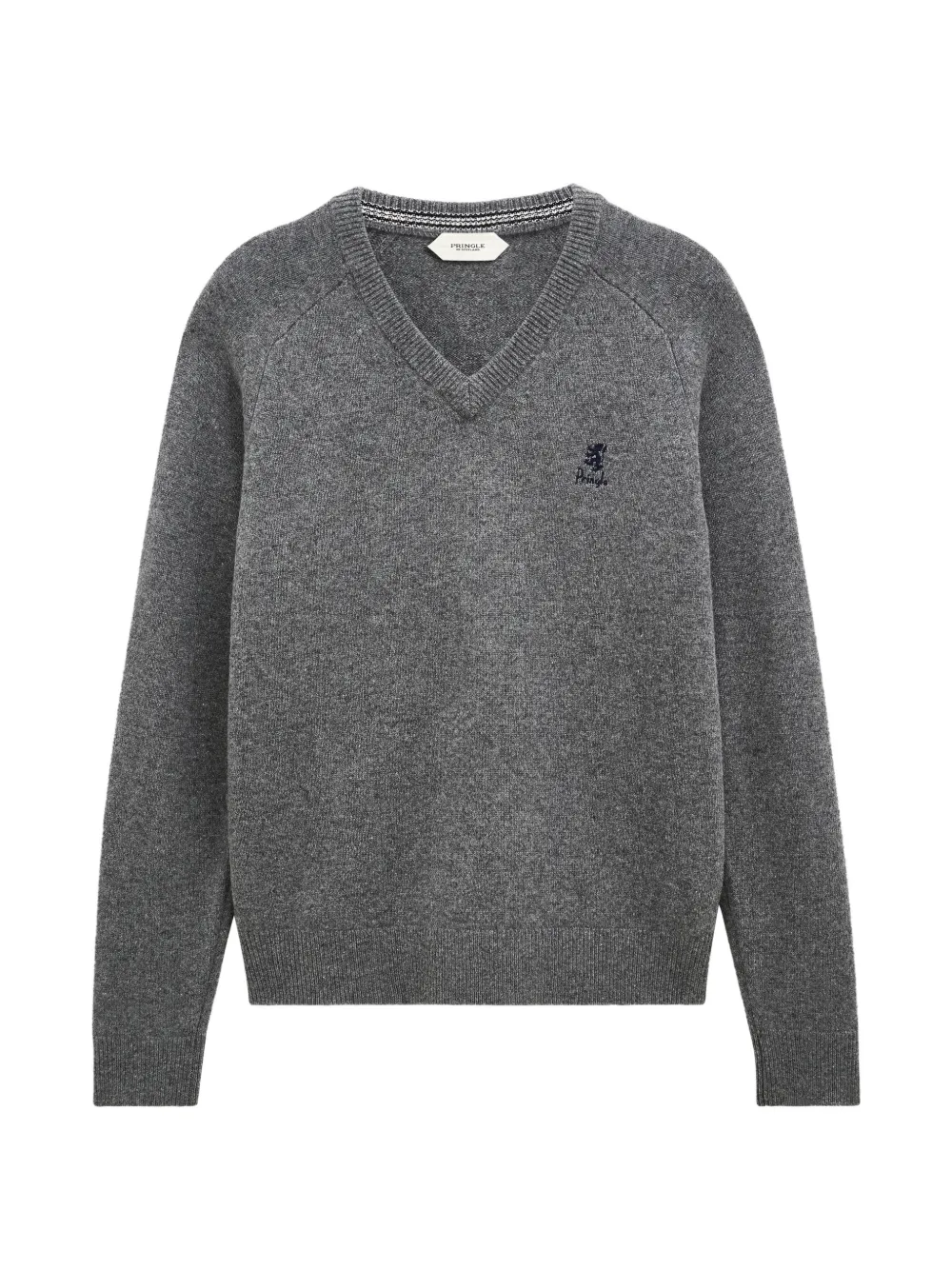 Pringle of Scotland V-neck logo sweater - Grigio