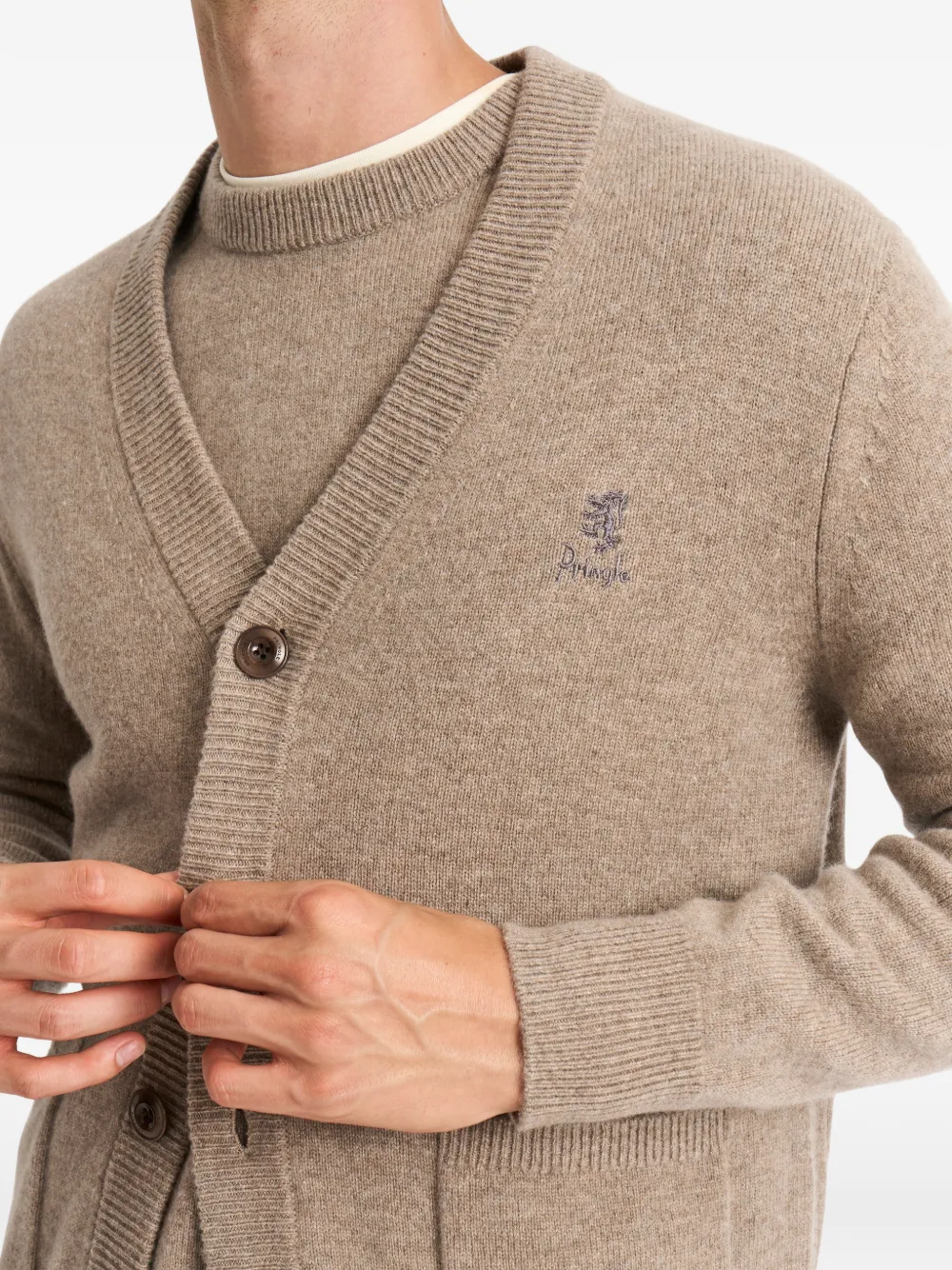 Pringle of Scotland Vest met lange mouwen Beige