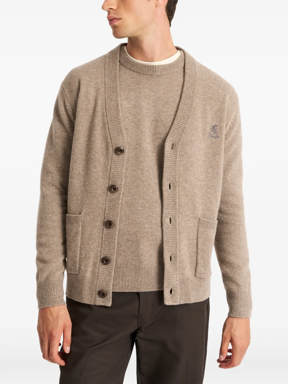 Pringle of Scotland Vest met lange mouwen Beige