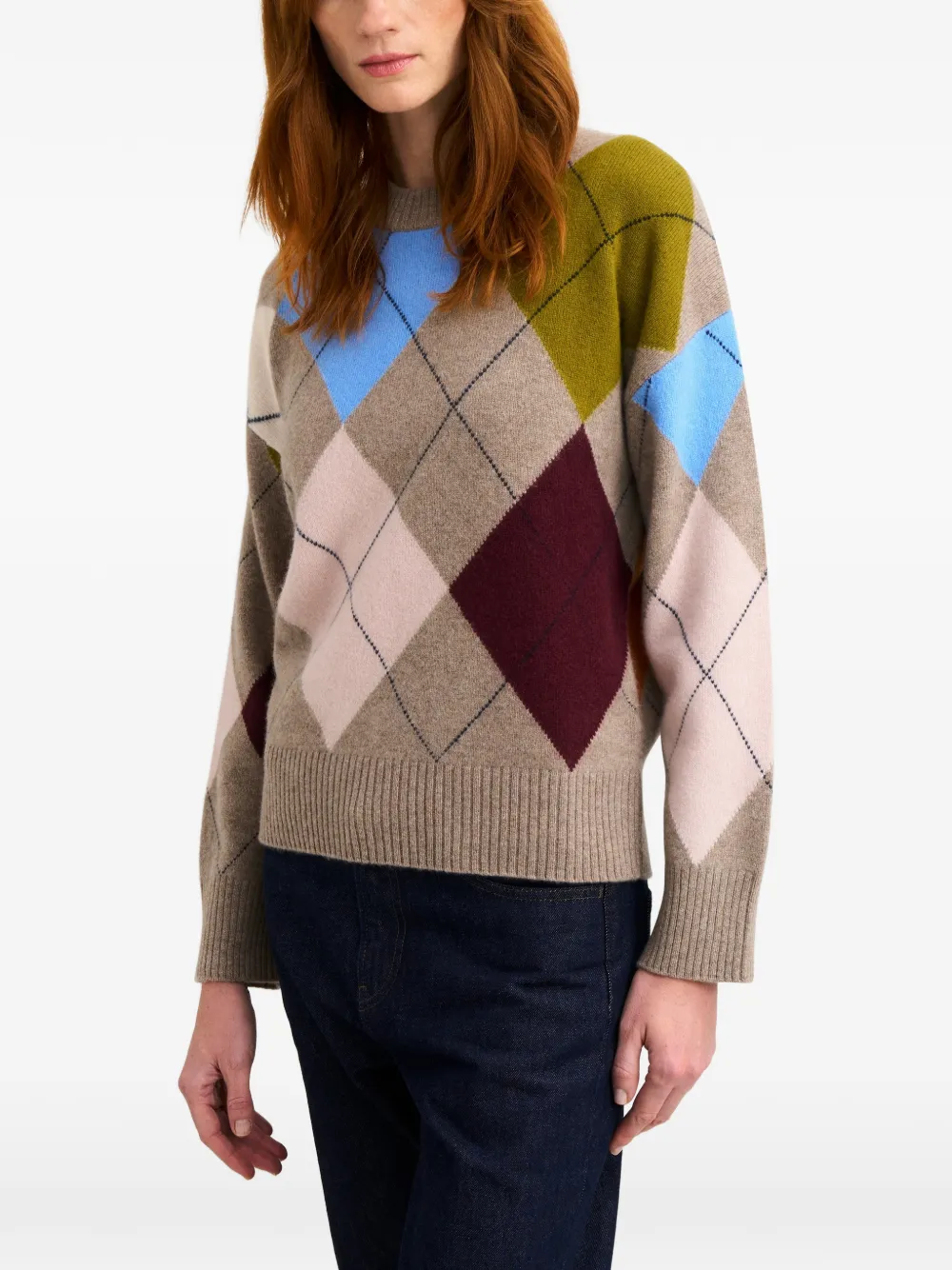 Argyle Crew-Neck Sweater