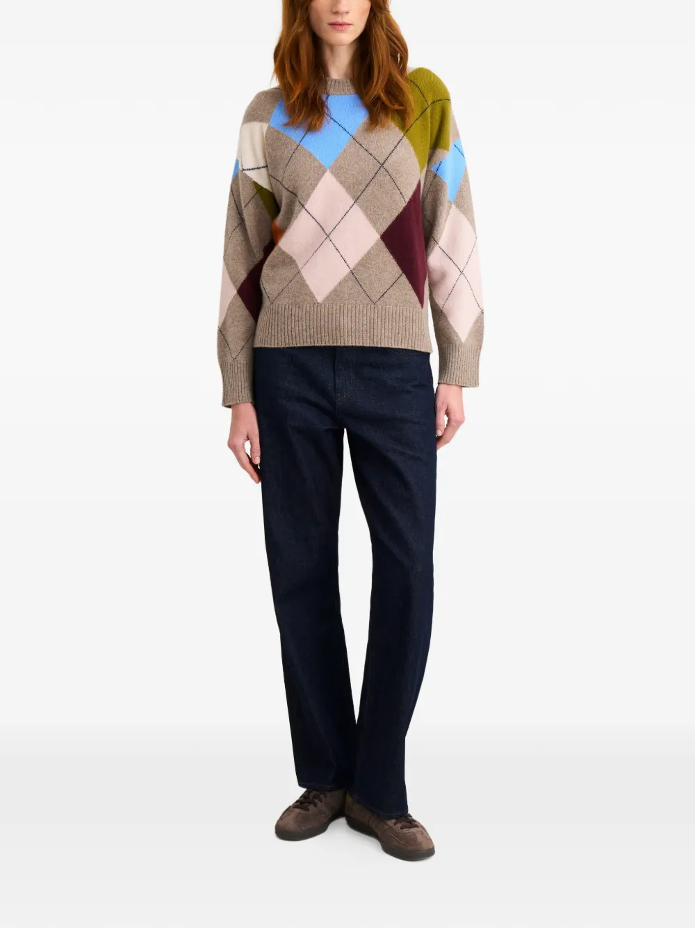 Argyle Crew-Neck Sweater