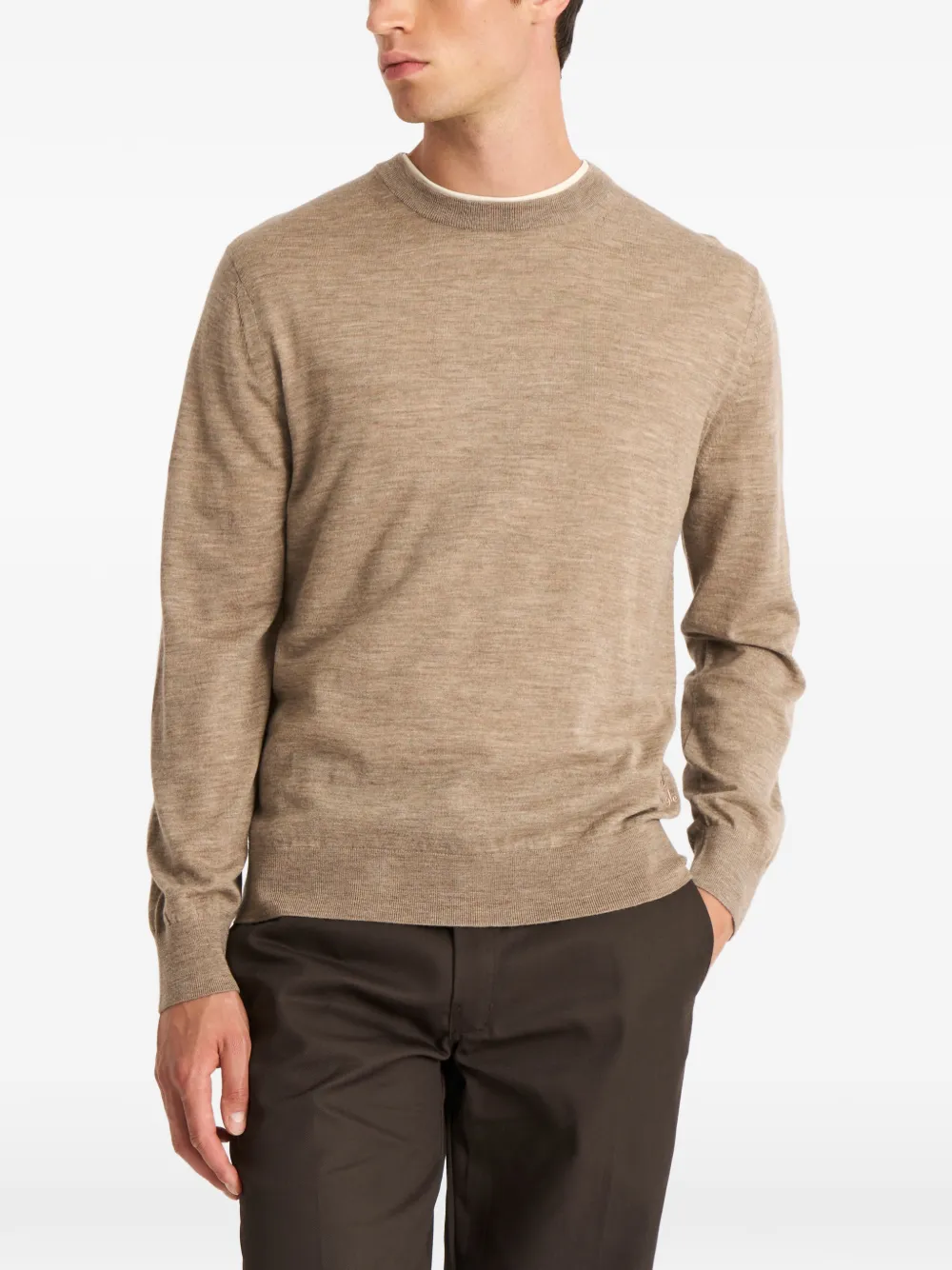Crew Neck Merino Wool Sweater
