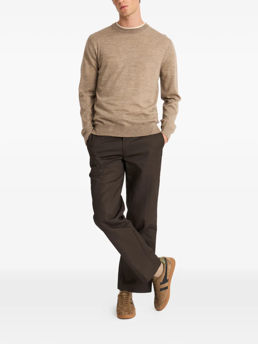 crew neck merino wool sweater