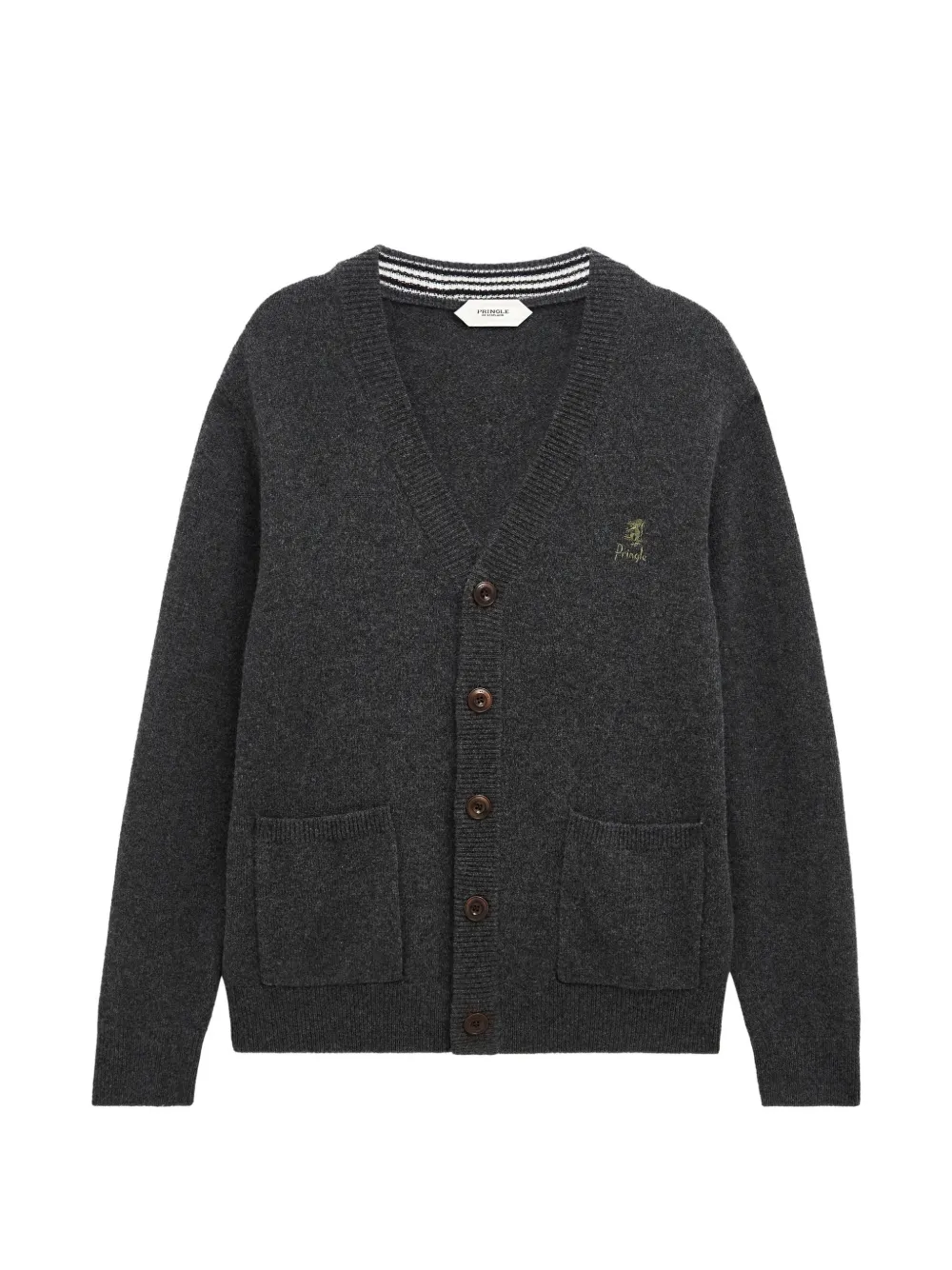 Pringle of Scotland logo cardigan - Grigio