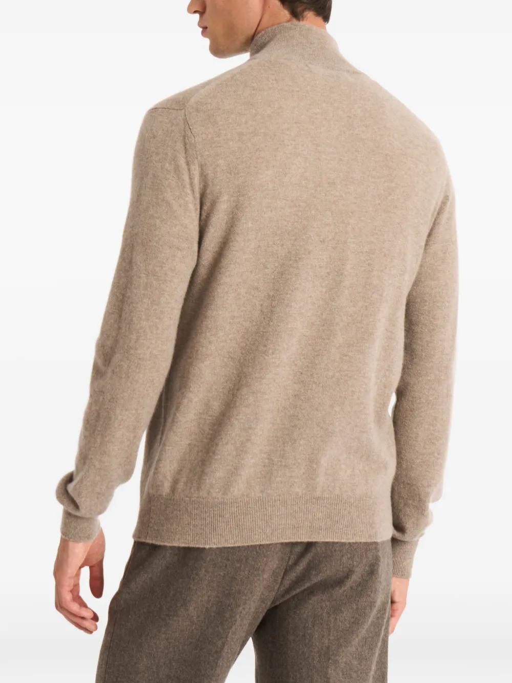 Pringle of Scotland Kasjmier trui met rits Beige
