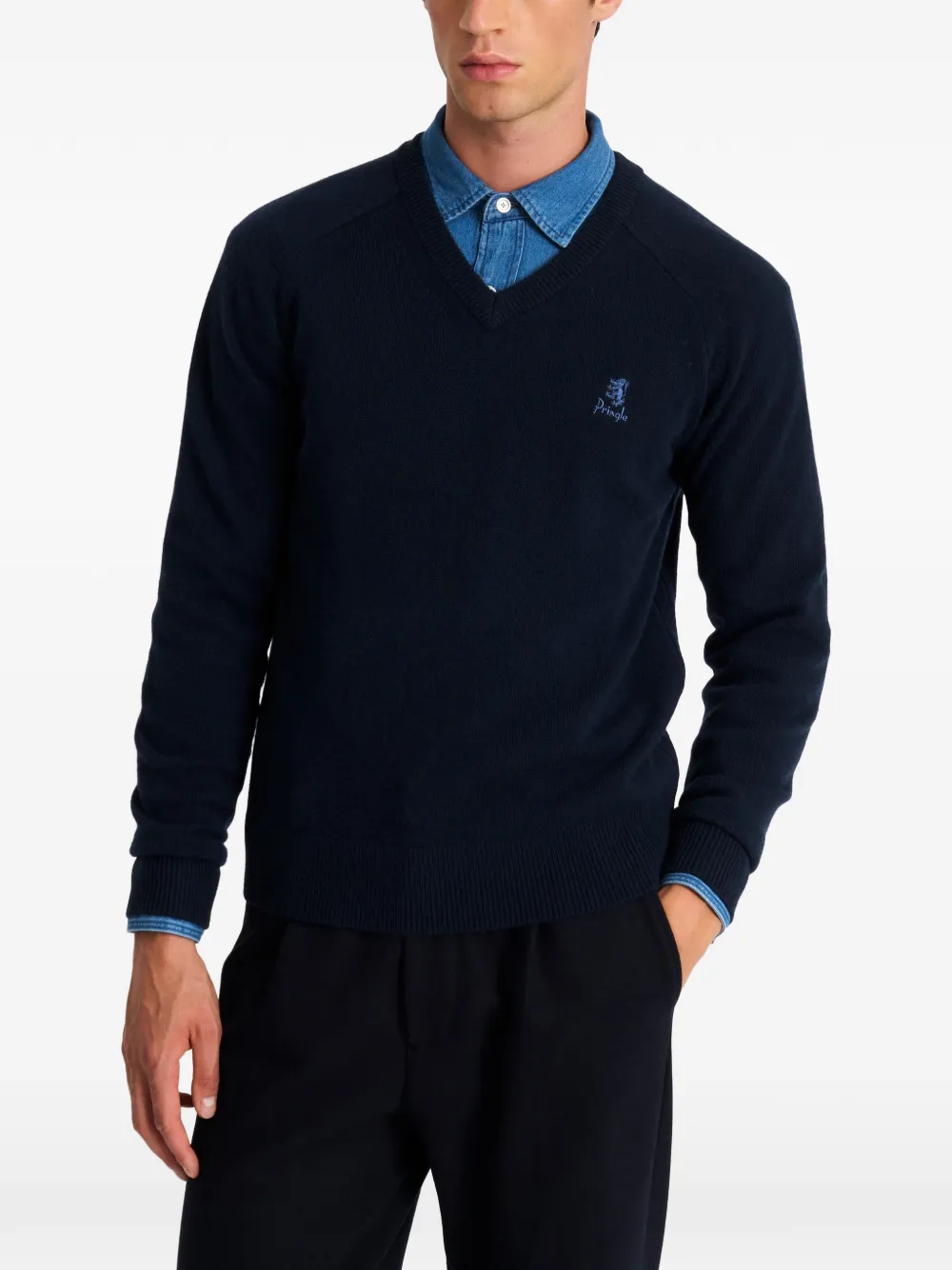 Pringle of Scotland Trui met V-hals Blauw