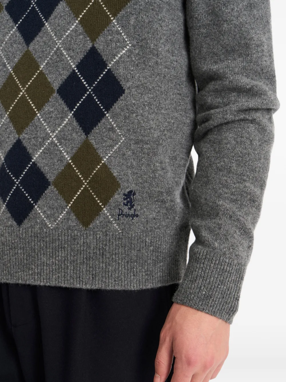 Argyle V-Neck Sweater