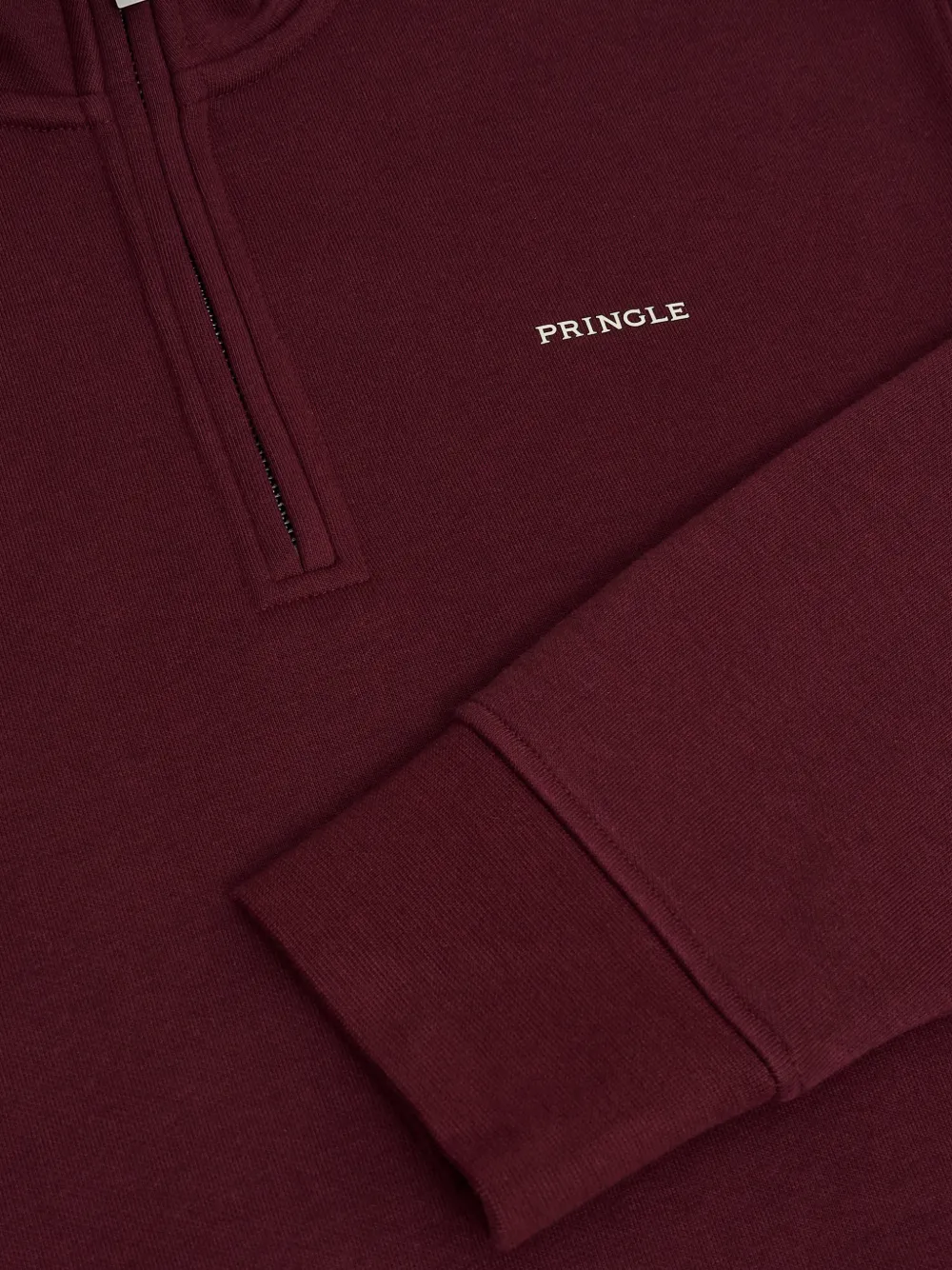 Pringle of Scotland Sweater met kwartrits Rood