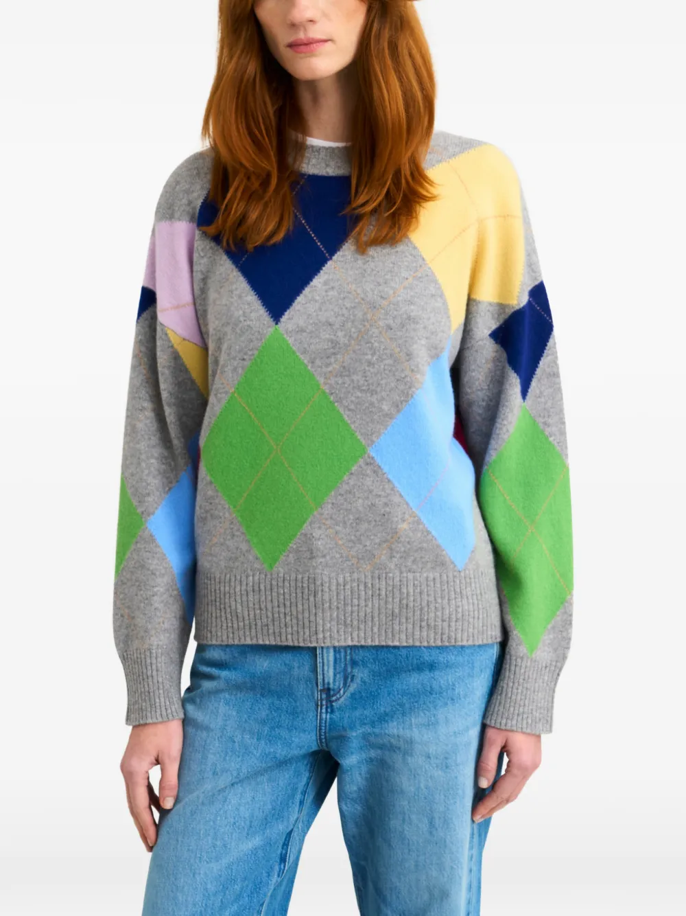  Pringle Of Scotland Argyle Crew-neck Sweater - Grey 