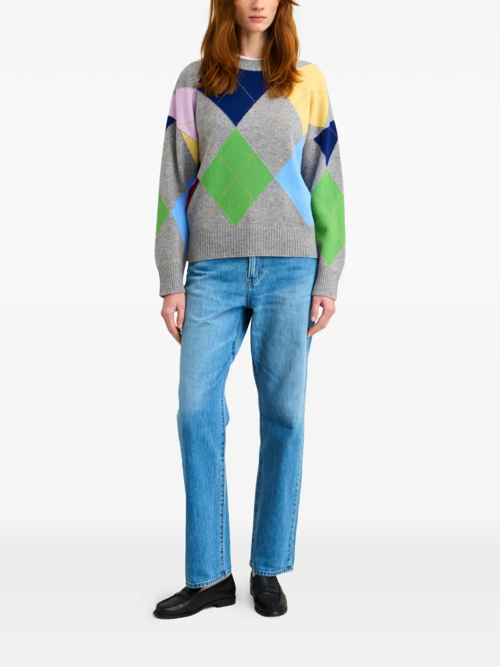  Pringle Of Scotland Argyle Crew-neck Sweater - Grey 