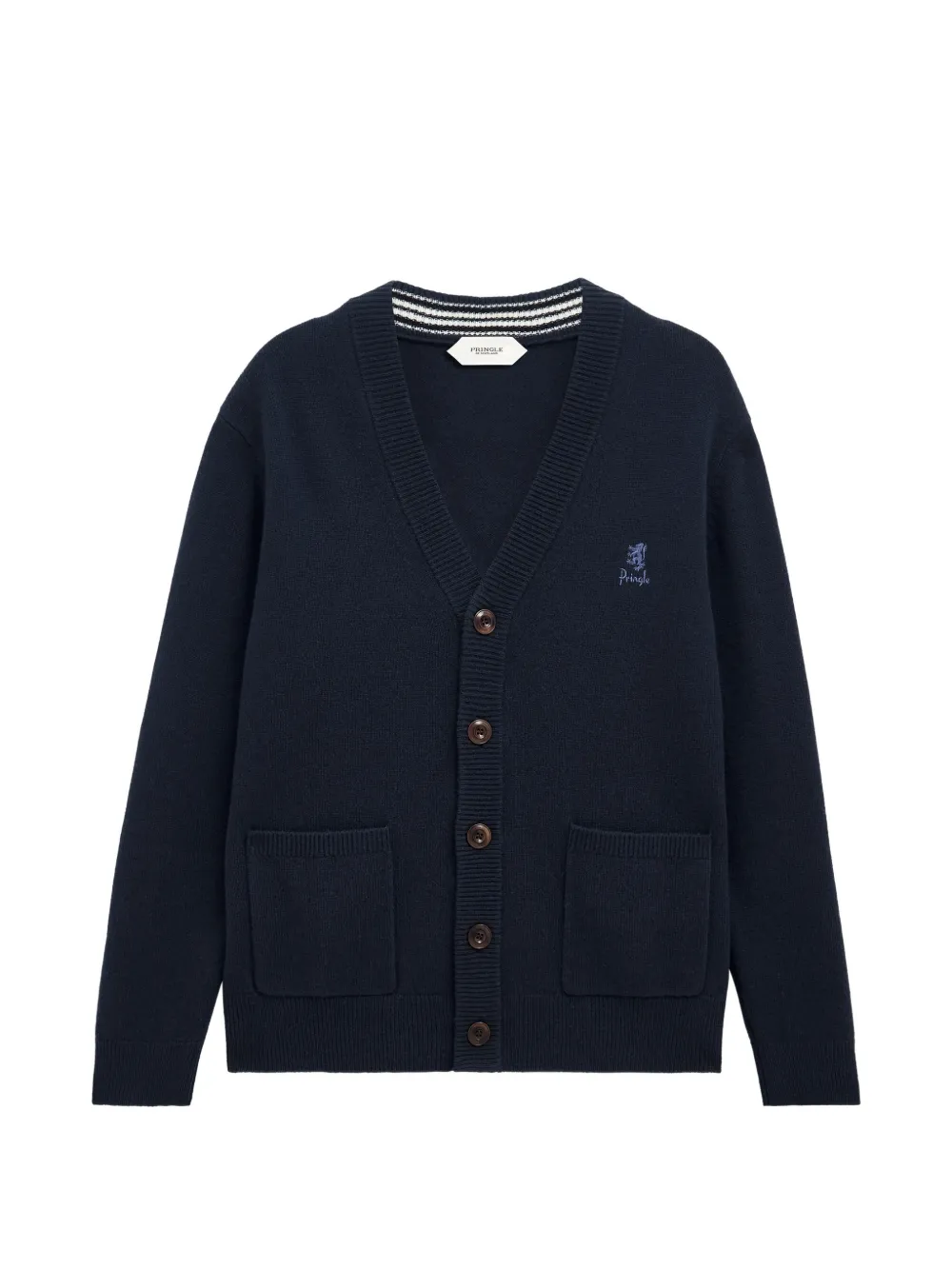 Pringle of Scotland logo cardigan - Blu