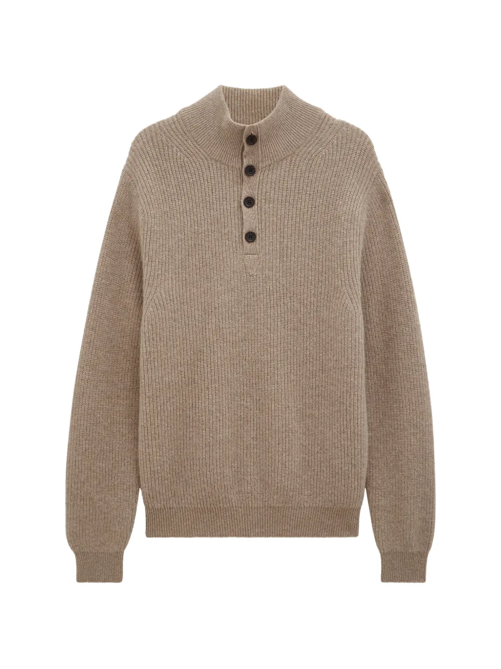 Pringle of Scotland turtleneck ribbed cashmere sweater - Toni neutri