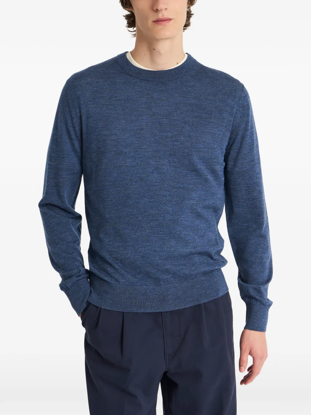 Pringle of Scotland Trui van merinowol met ronde hals Blauw