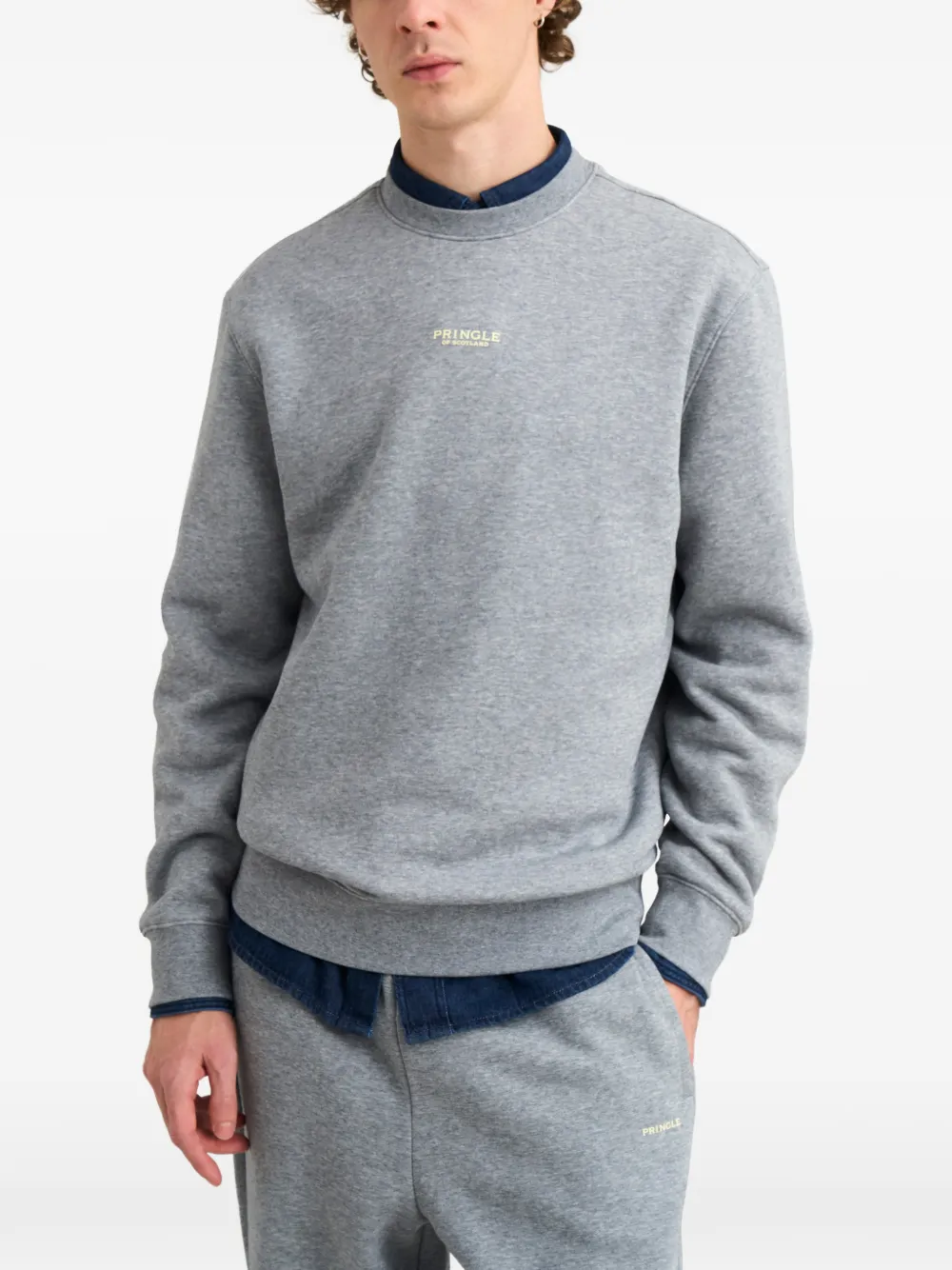Pringle of Scotland Sweater met ronde hals Grijs