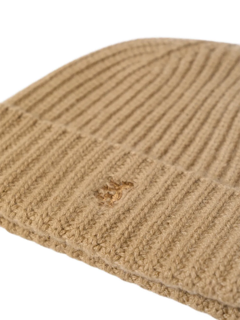 Pringle of Scotland Geribbelde kasjmier muts Beige