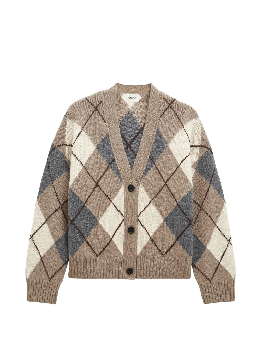 Pringle of Scotland argyle cashmere cardigan - Toni neutri