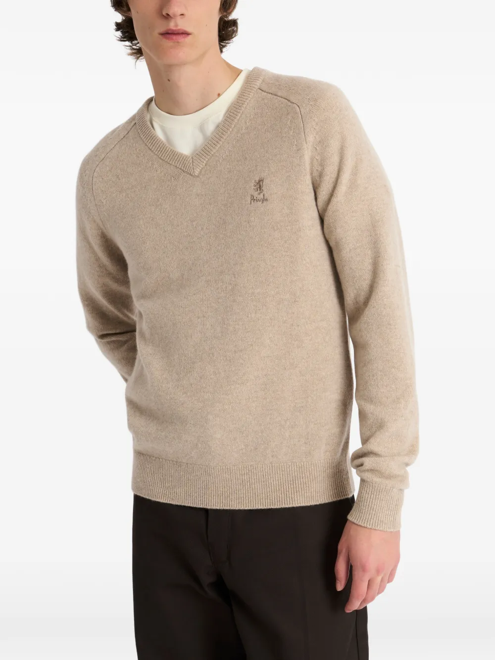 Pringle of Scotland Trui met V-hals Beige