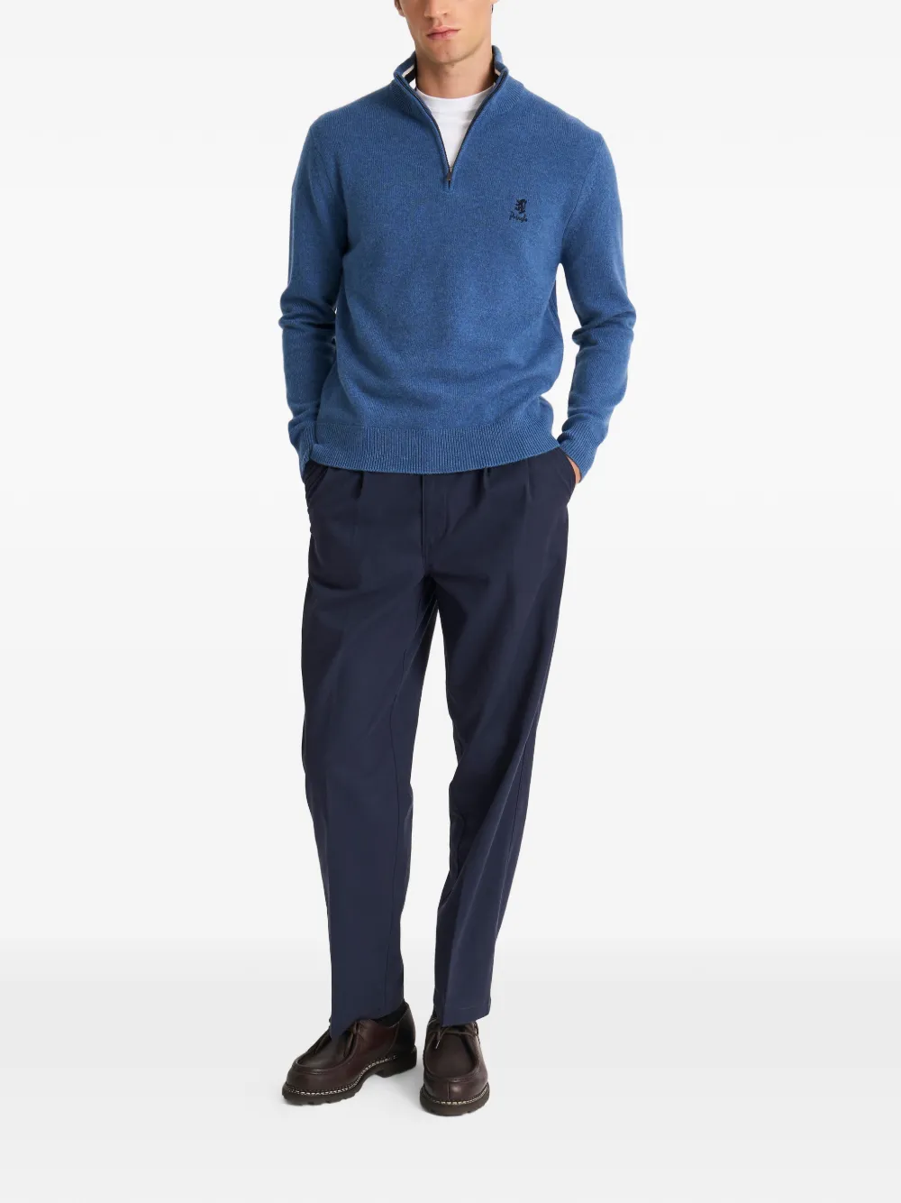 Pringle of Scotland Poloshirt met rits Blauw