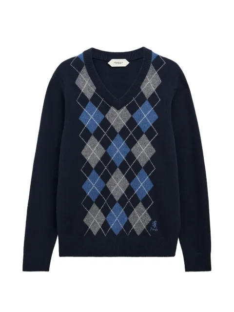 Pringle of Scotland argyle V-neck sweater