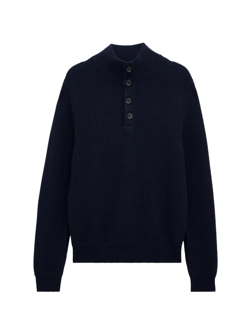 Pringle of Scotland mock-neck ribbed cashmere sweater - Blue