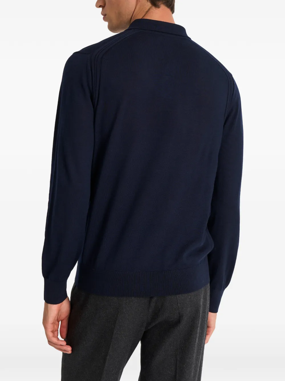 Pringle of Scotland Sweater met polokraag en lange mouwen Blauw