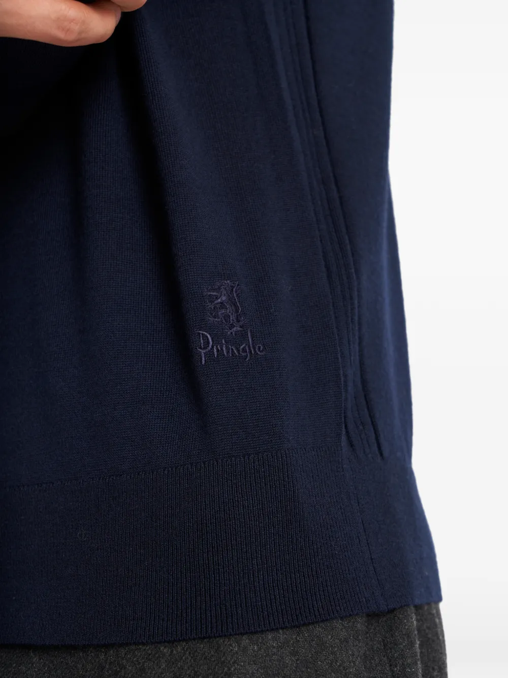 Pringle of Scotland Sweater met polokraag en lange mouwen Blauw