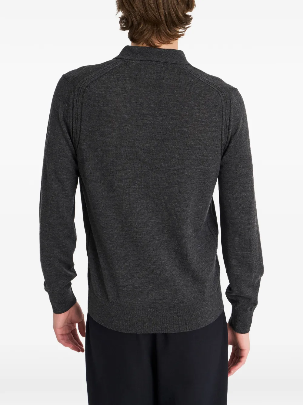 Polo-Collar Merino Wool Sweater