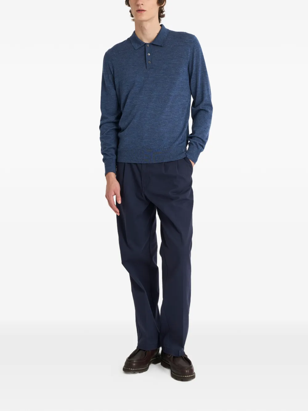 Polo-Collar Extra Fine Sweater