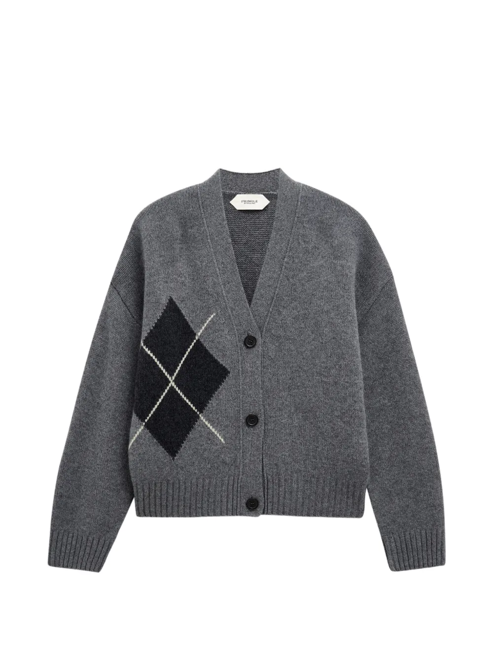 Pringle of Scotland argyle cashmere cardigan - Grigio