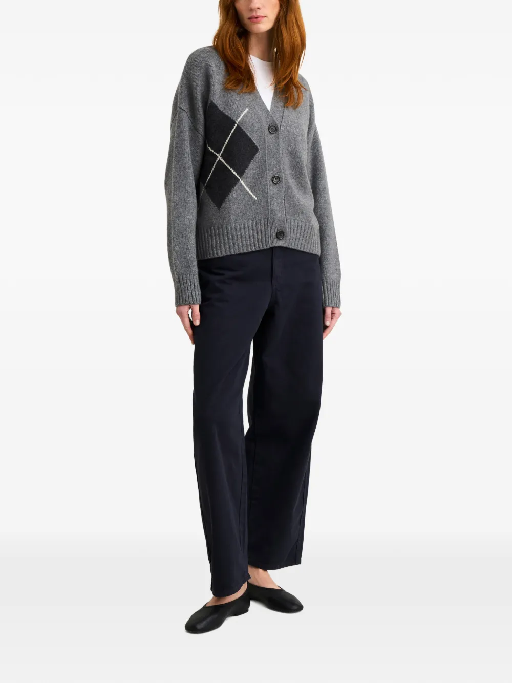 Argyle Cashmere Cardigan