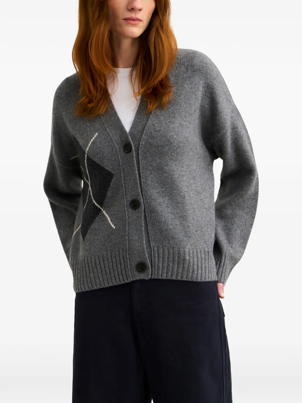 Argyle Cashmere Cardigan