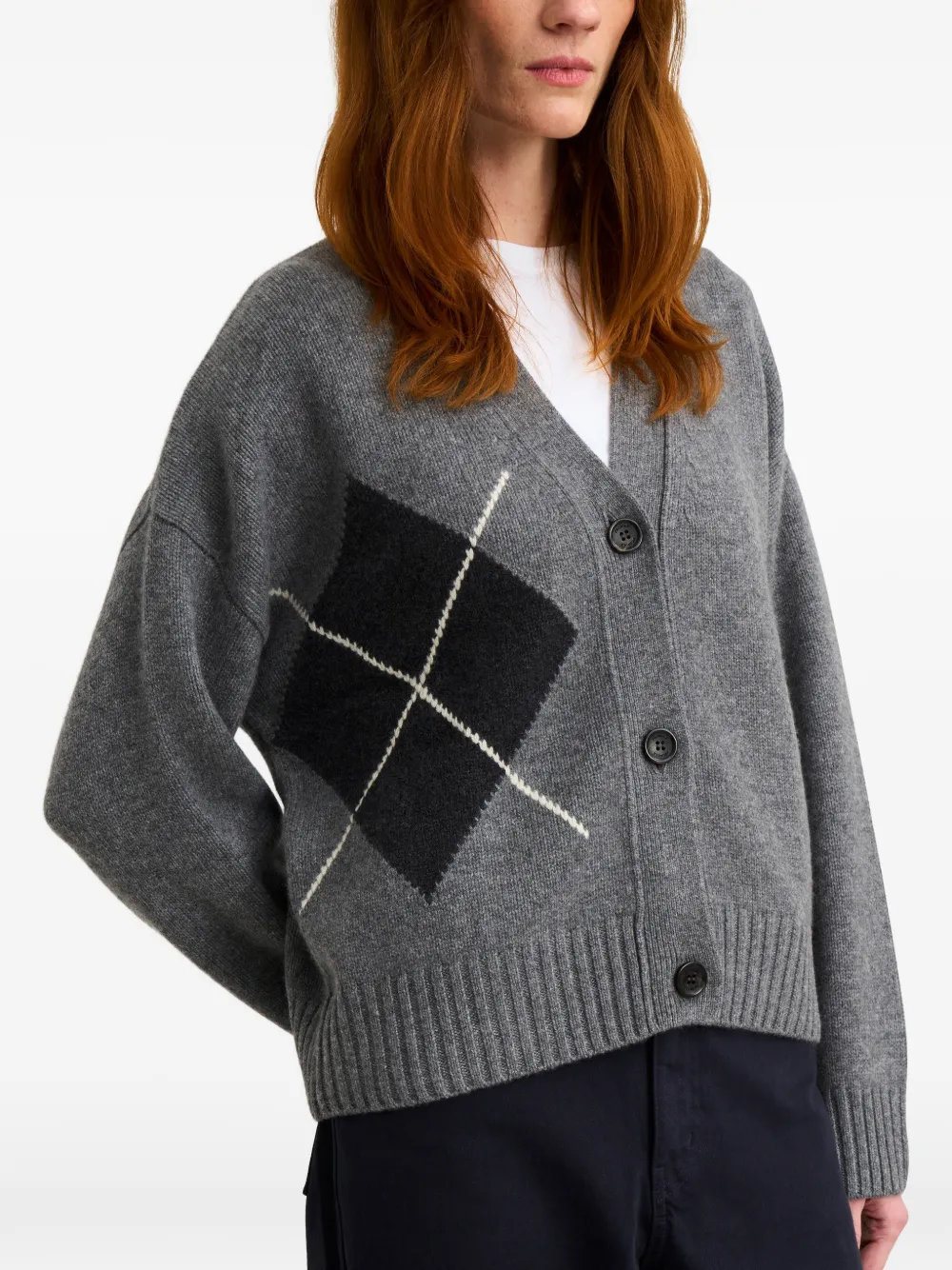 Argyle Cashmere Cardigan