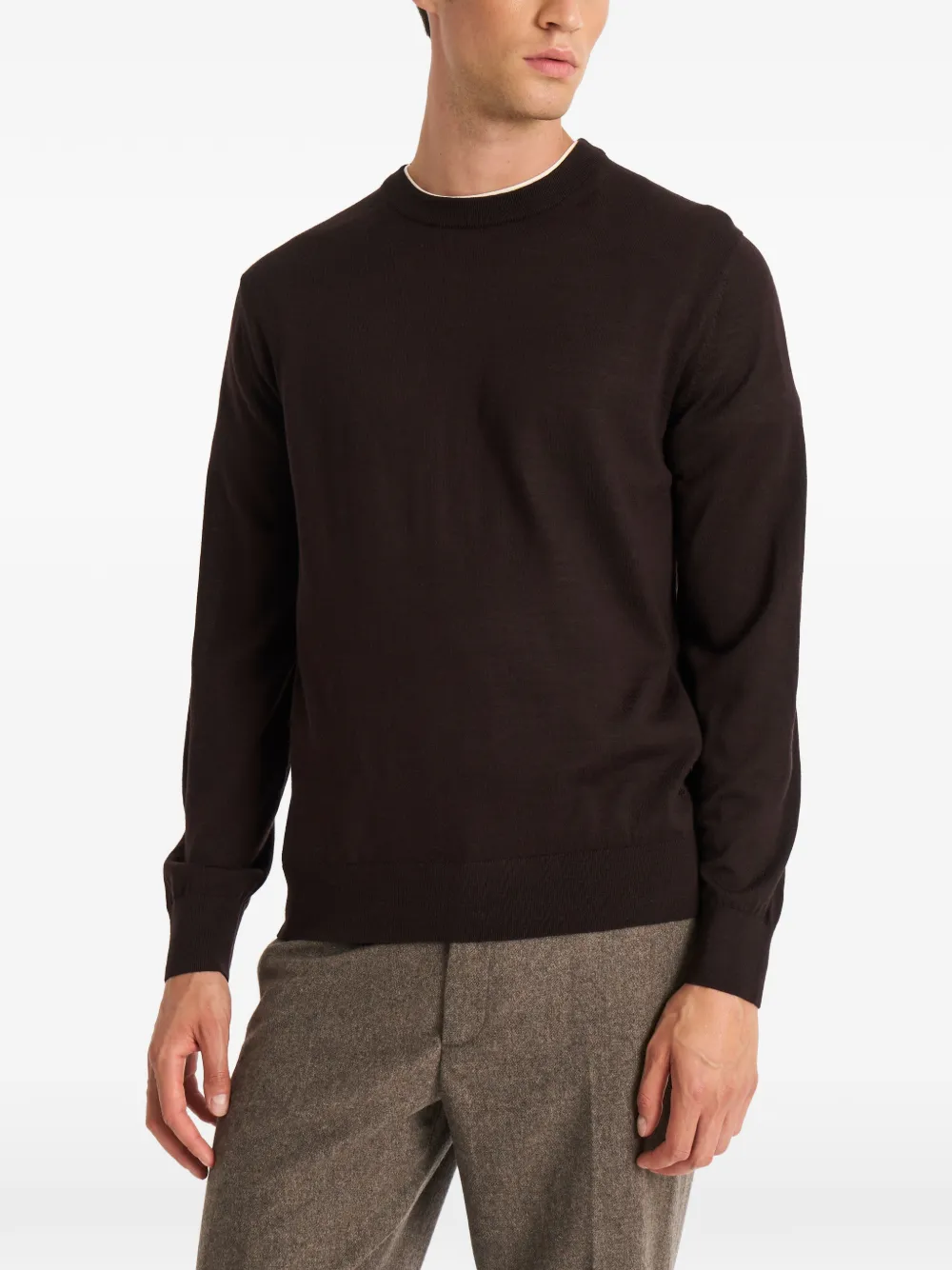 Crew Neck Merino Wool Sweater