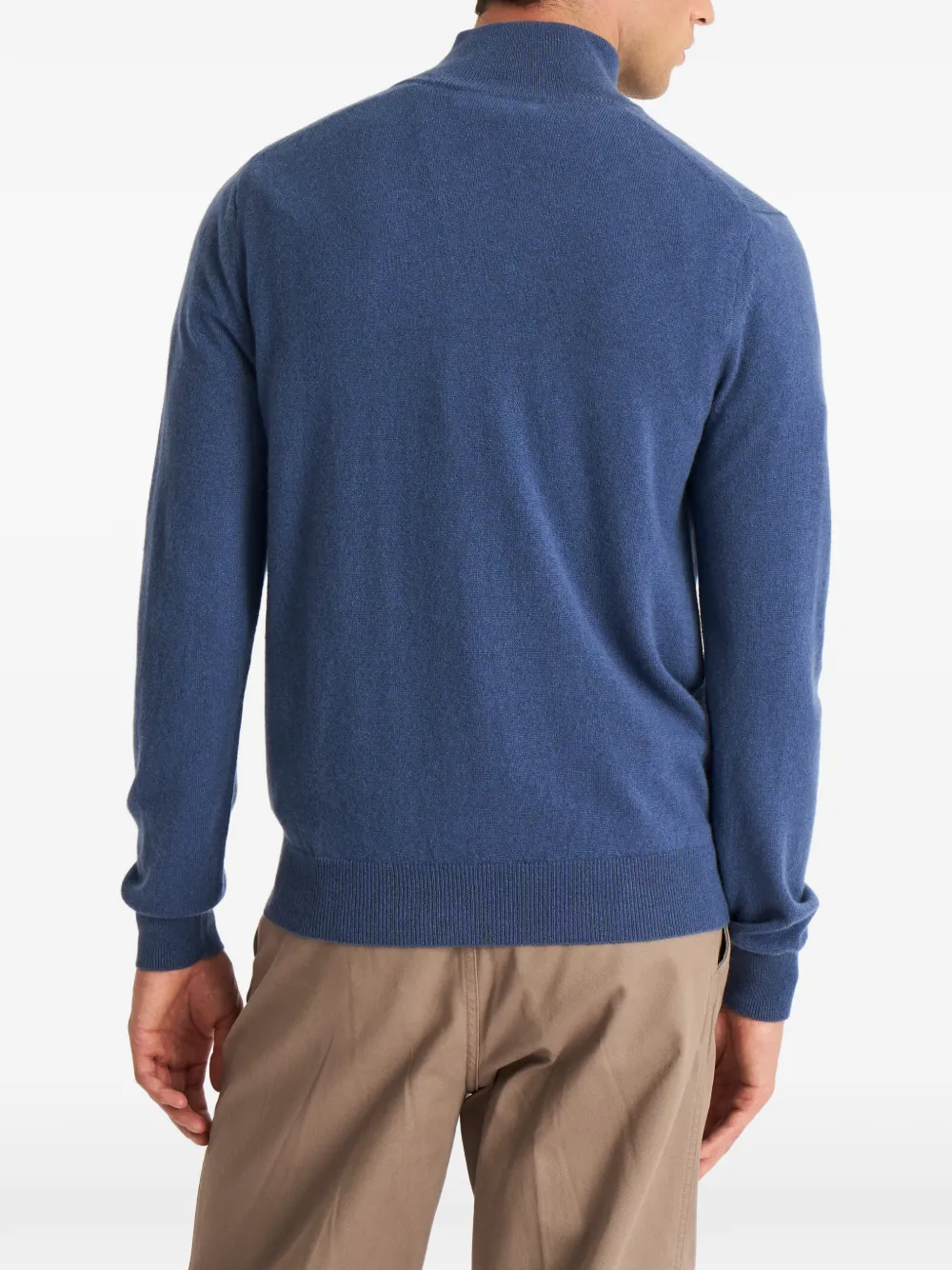 Pringle of Scotland Kasjmier trui met rits Blauw