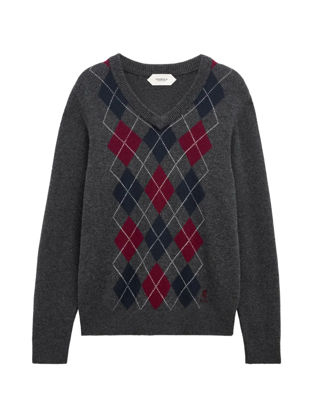 Pringle of Scotland argyle V-neck sweater - Grigio