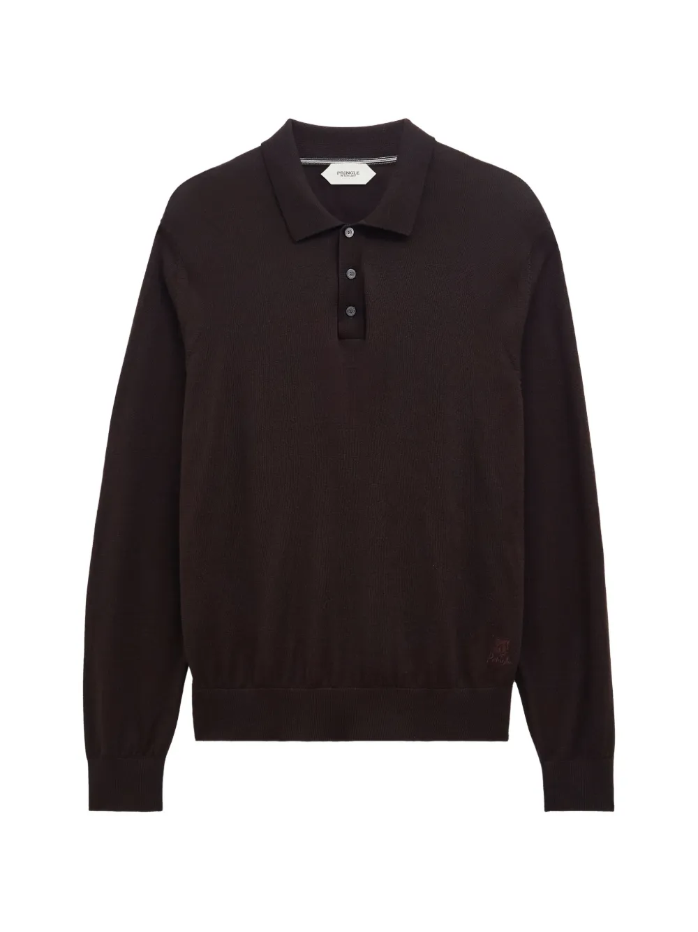 Pringle of Scotland polo-collar merino wool sweater - Marrone