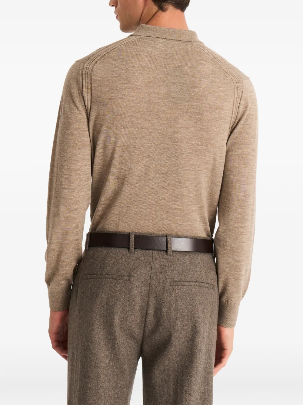 Pringle of Scotland Trui met polokraag en knopen Beige