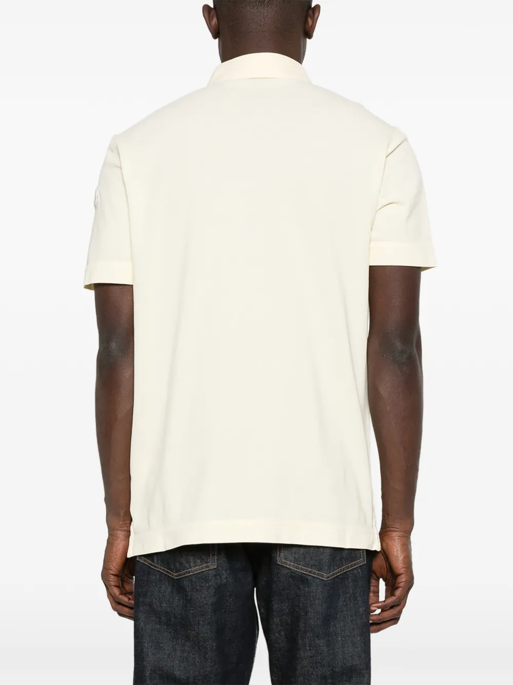 Moncler Poloshirt met logopatch Geel