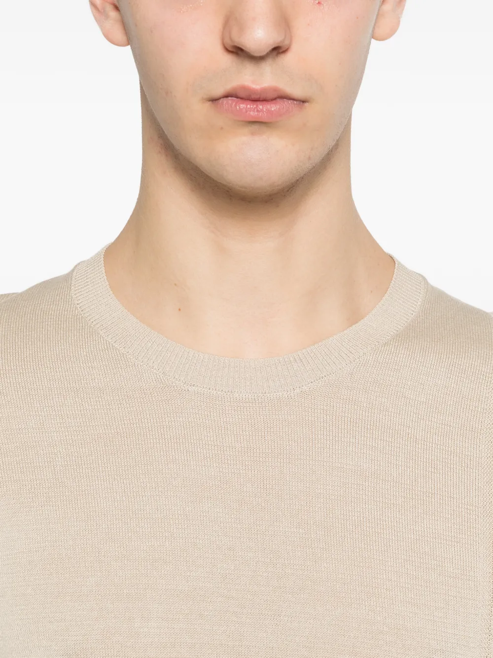 Tagliatore T-shirt met ronde hals Beige